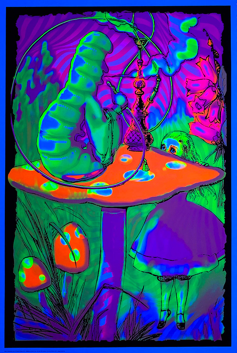 Psychedelic Alice Blacklight Poster BL1A4