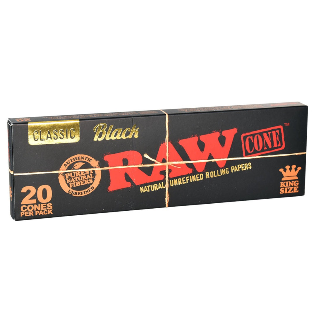 Raw Classic Black Pre-Rolled Cones 20pk