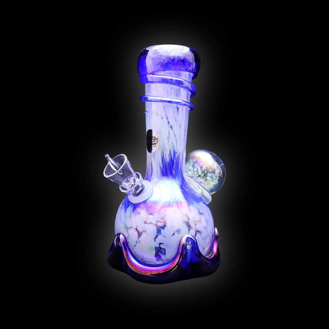 8" Vase Water Pipe w/Wrap & Glow Ball