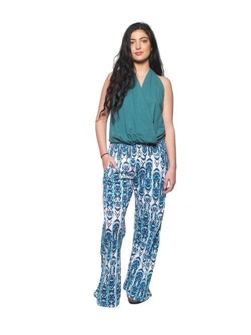 Blue Sky - Knit Print Pants