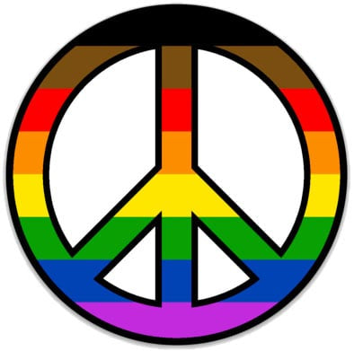 Rainbow Peace Pride Sticker 4"