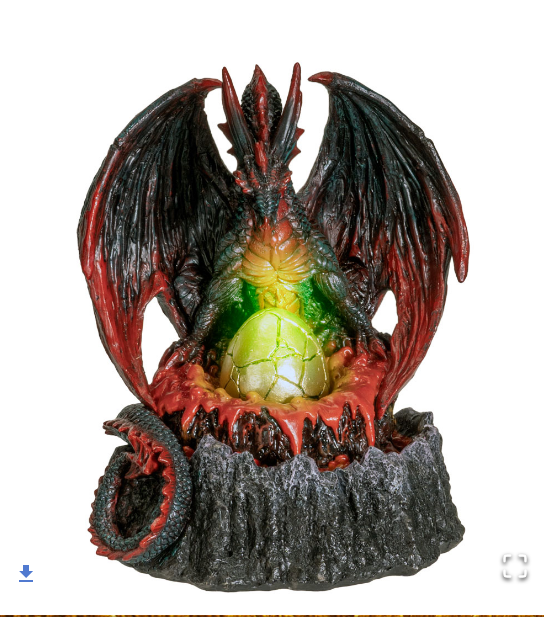 Pacific - Volcano Dragon w/Egg Statue LED 13863