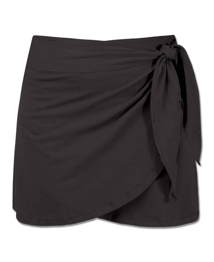 Organic Wrap Mini Skirt - Black