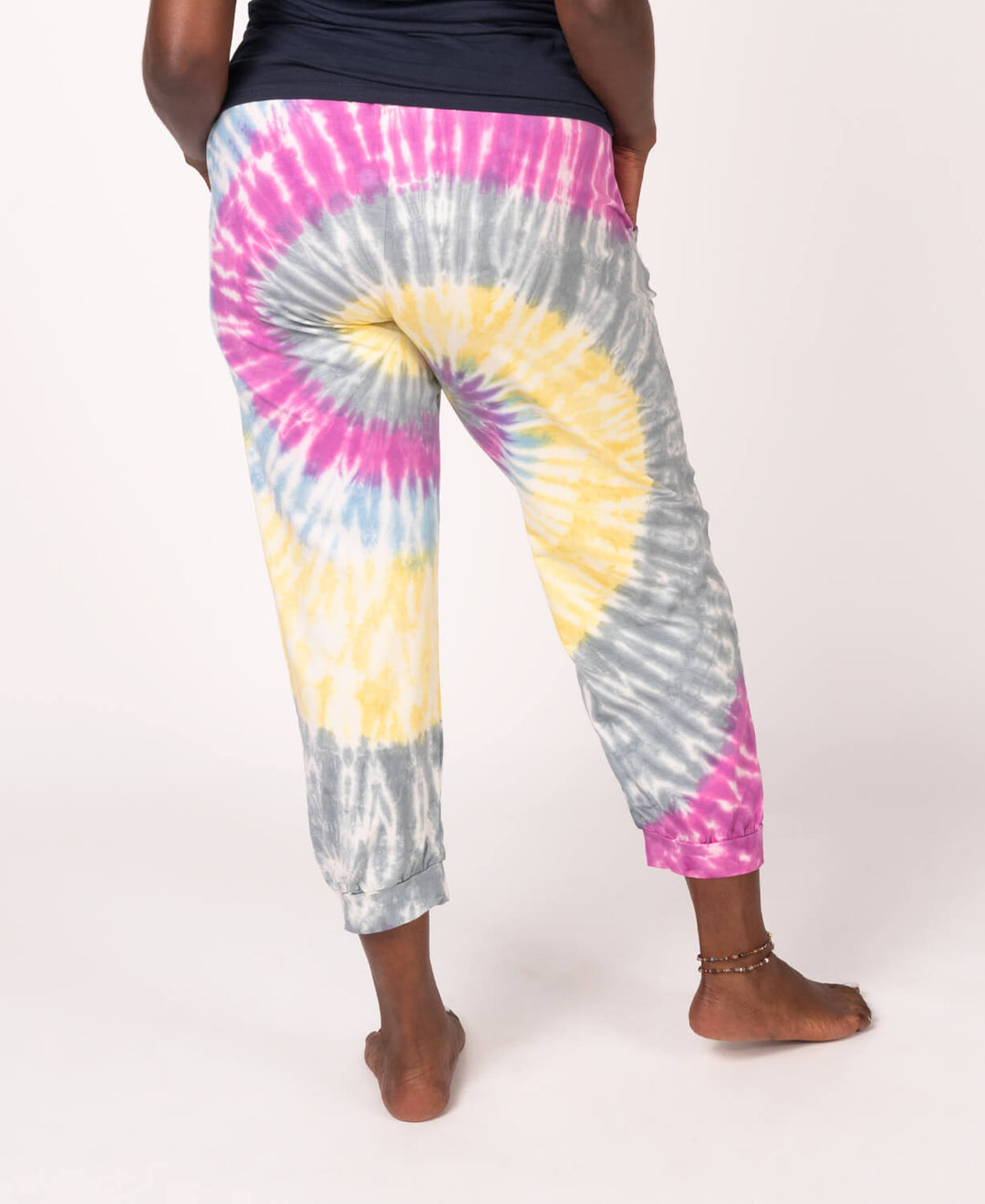 Organic Cotton Tie-Dye Joggers - Light Rainbow