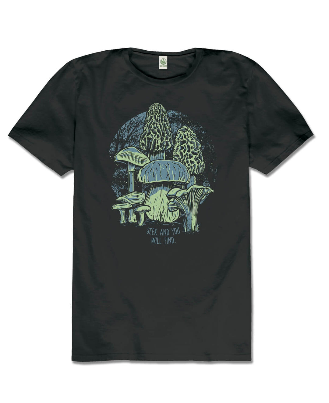 Soul Flower - Mushroom Forager Organic Unisex T-Shirt