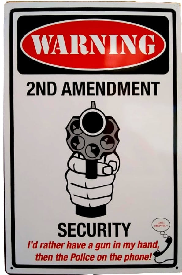 2nd Amend. Security Metal Sign