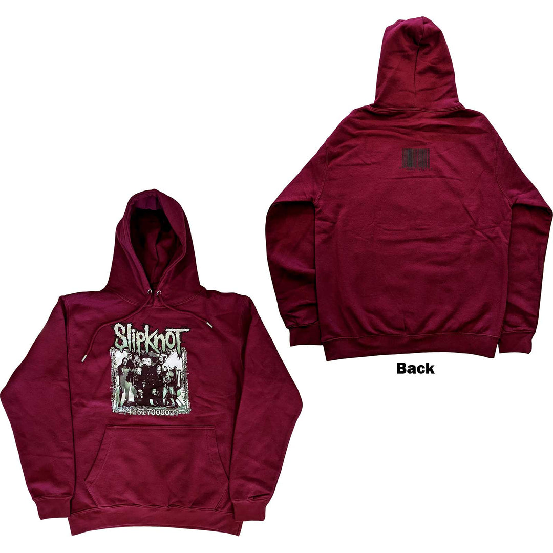 Rock Off - Slipknot "Barcode Photo" Maroon Hoodie