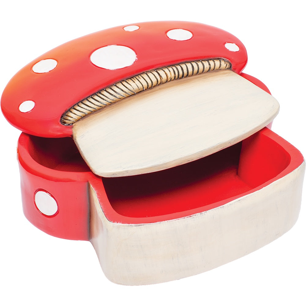 6" Large Red Mushroom Stash Box