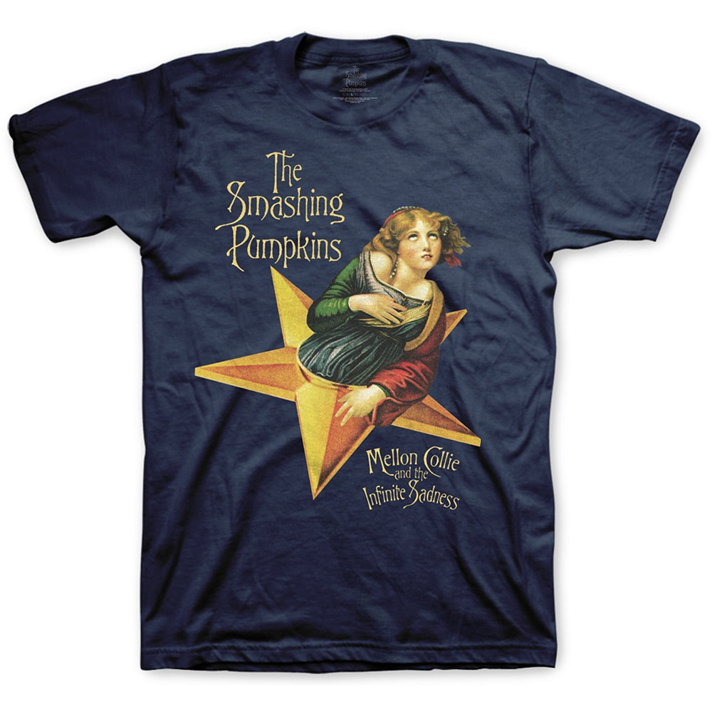 Rock Off - Smashing Pumpkins Mellon Collie Navy T-Shirt