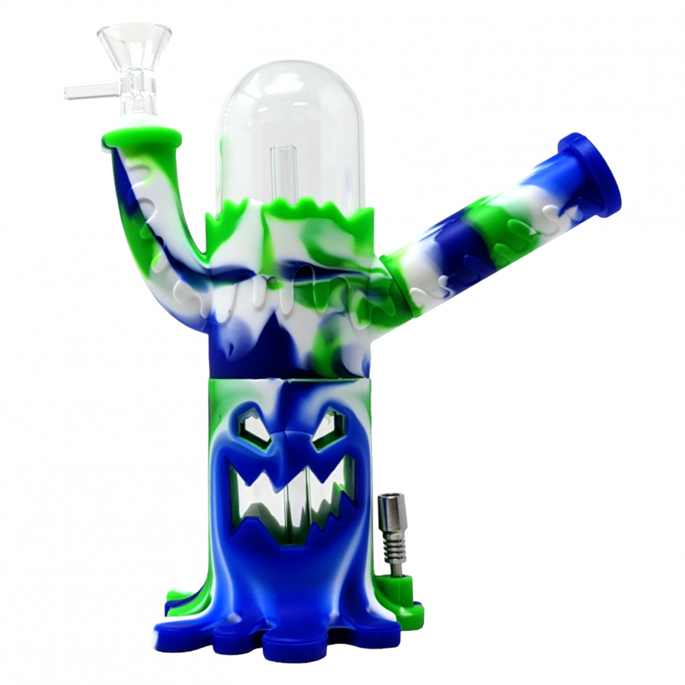 8' Silicone Octopus Water Pipe W/ Nectar Collector Set