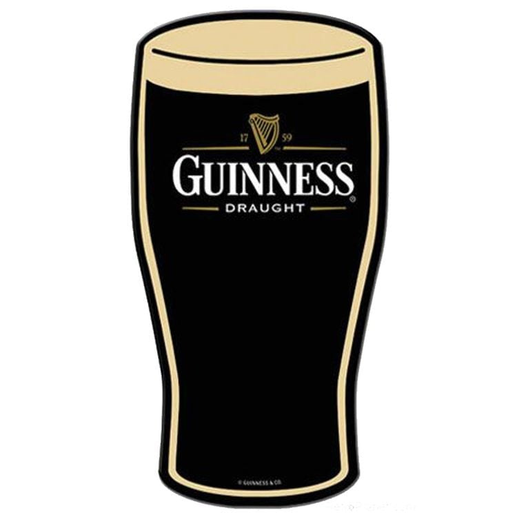 Guinness Pint Glass Die Cut Sign