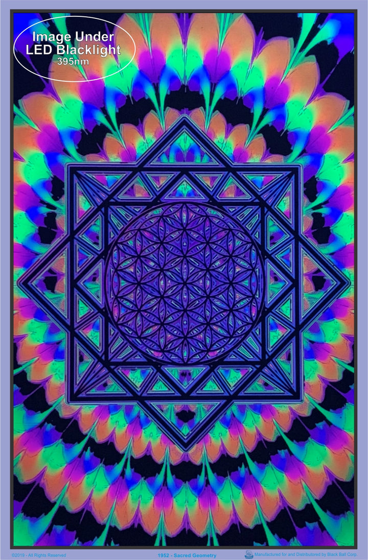 Sacred Geometry Blacklight Poster