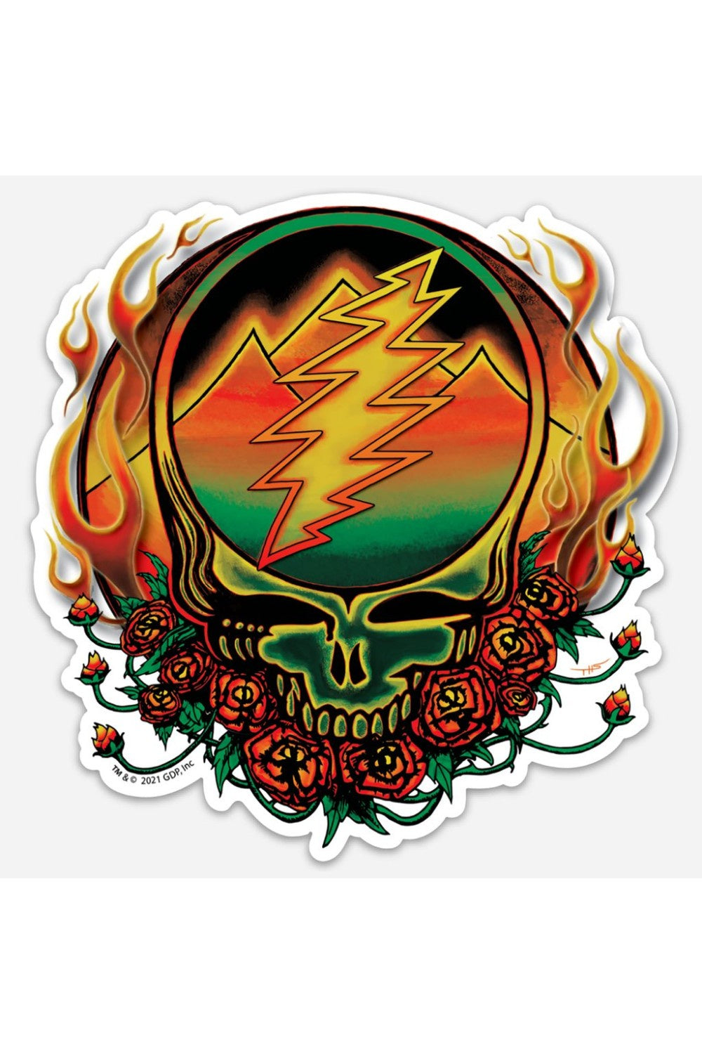 Grateful Dead Scarlet Fire 5" Sticker