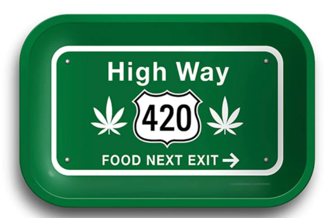 Highway 420 Medium Metal Rolling Tray