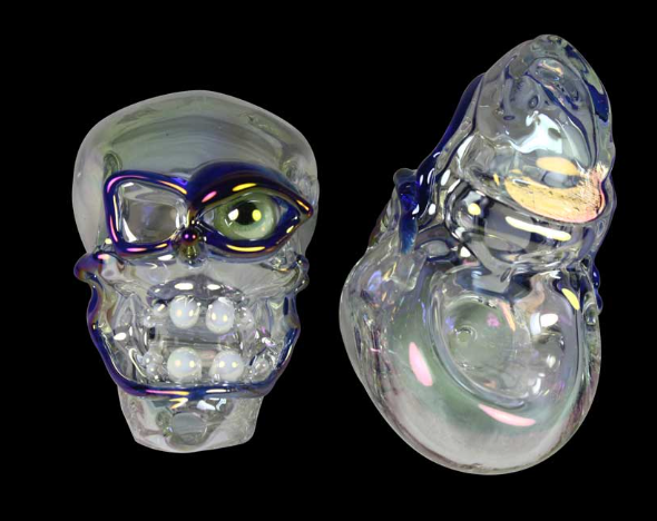 Glass Skull Pipe HK310