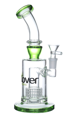 9" Clover Glass Water Pipe WPD-246