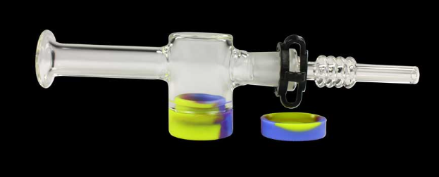 Glass Nectar Collector with Silicone Reclaim Catcher