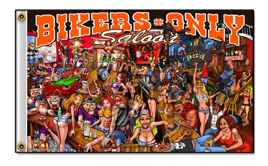 Bikers Only Saloon Flag 3' x 5'