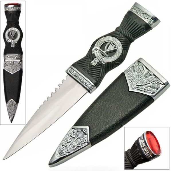 7.25" Irish Harp Sgian Dubh Dagger Knife