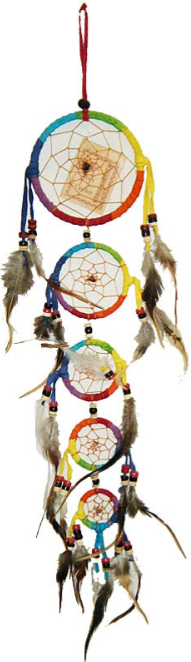 Five Stacked Hoops Dream Catcher 12" Tall