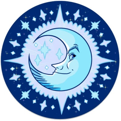 Happy Blue Moon Sticker