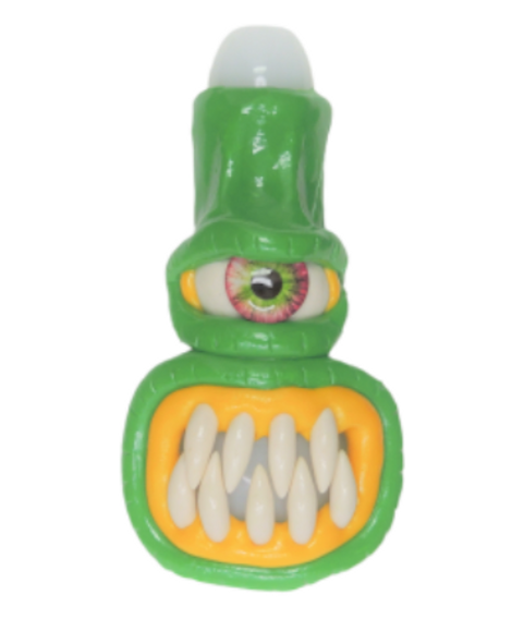 Monster Hand Pipe with One Eye and Closed Teeth