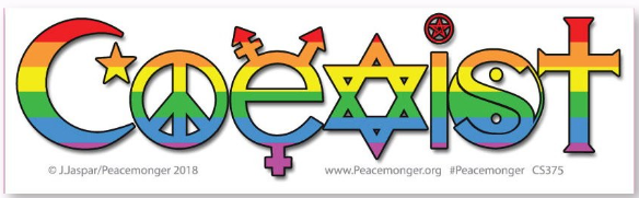 Rainbow Coexist Bumper Sticker