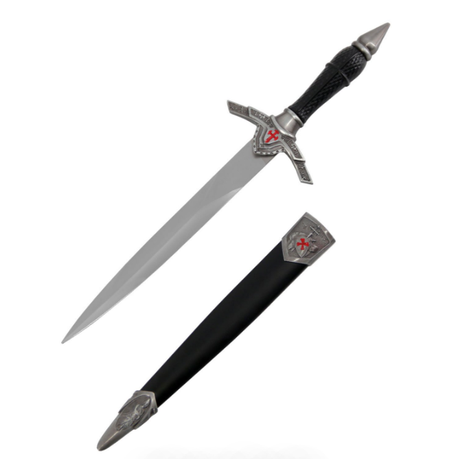 Crusader Silver Cross Medieval Dagger
