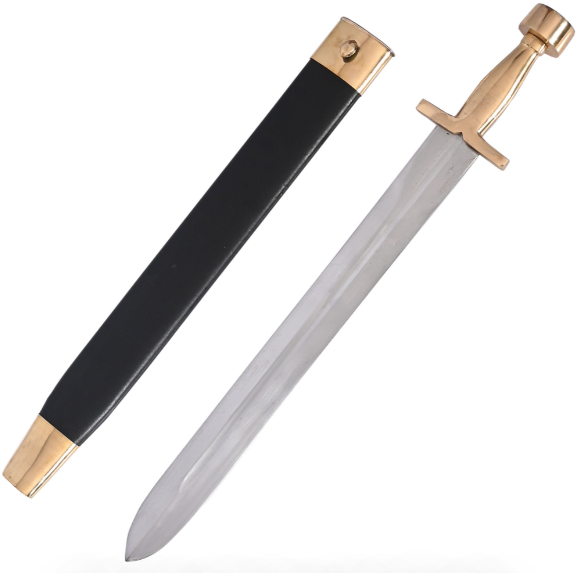 Roman Greek Hoplite High Carbon Steel Blade Sword With Scabbard