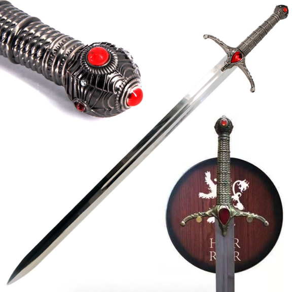 Prince Medieval King's Sword with Wall Plaque