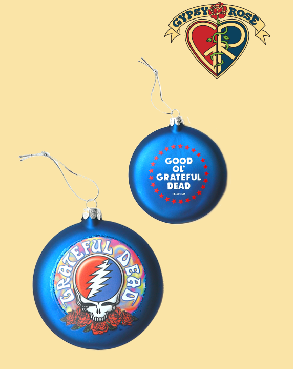 100 mm Glass Grateful Dead Disc Ornament