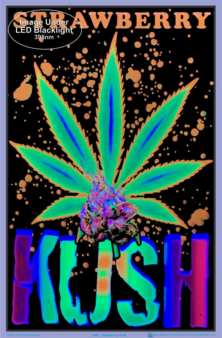 Strawberry Kush Blacklight Poster-BL2 C2