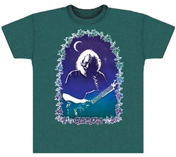 Jerry Garcia Rose on Leaf T-Shirt
