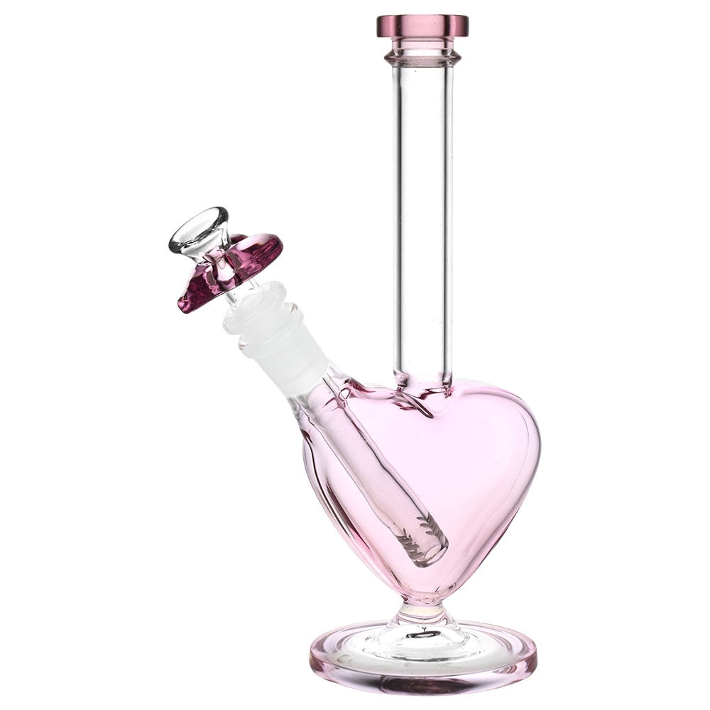 The Heart Grows Fonder Glass Water Pipe | 9.25" | 14mm F