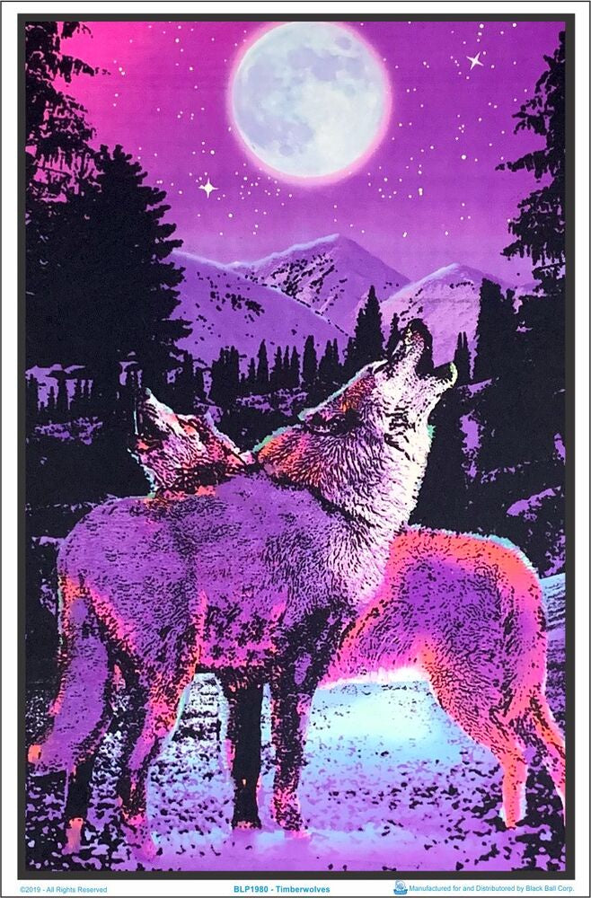 Timberwolves Black Light Poster- BL2 B16