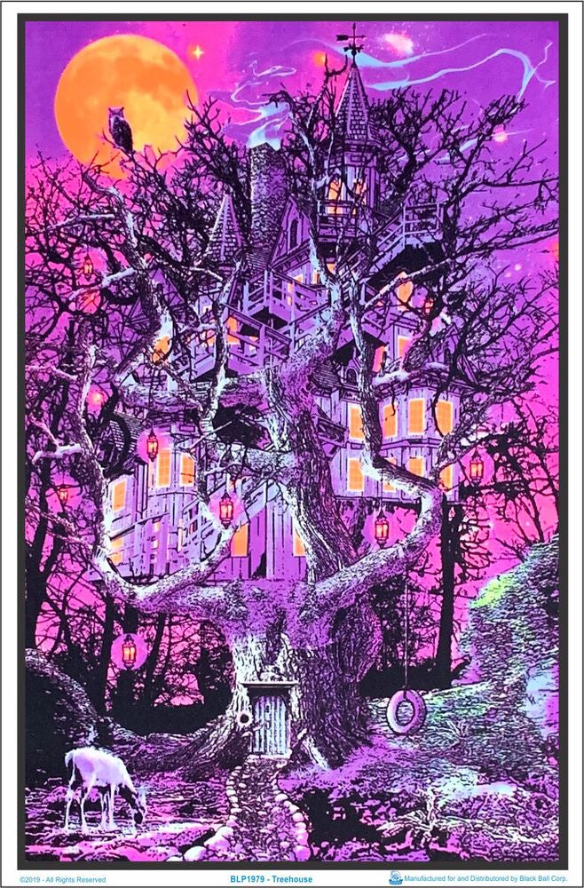 Blacklight Poster- Treehouse - BL2-C11