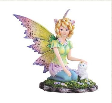 GSC - Colorful Fairy w/White Cat Statue