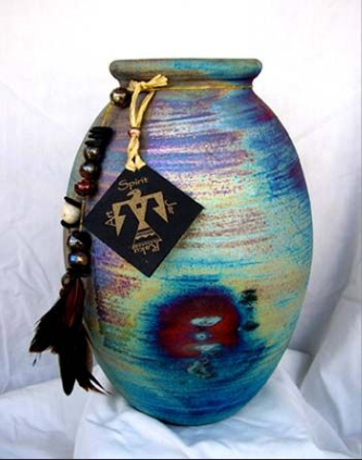 Raku Potteryworks - Extra Large Spirit Jar 10"