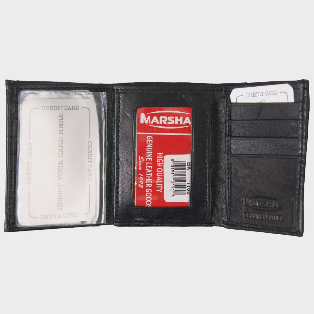 Hot Leathers Leather Tri-Fold Wallet