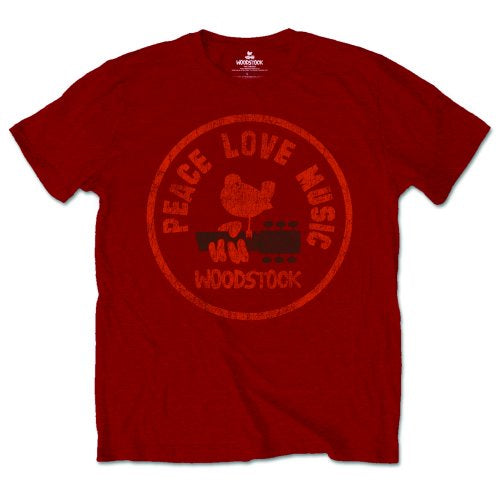 WOODSTOCK UNISEX T-SHIRT: LOVE PEACE MUSIC