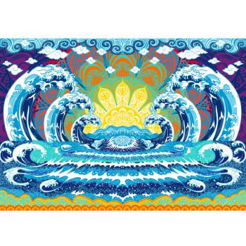 Wave Mandala Tapestry