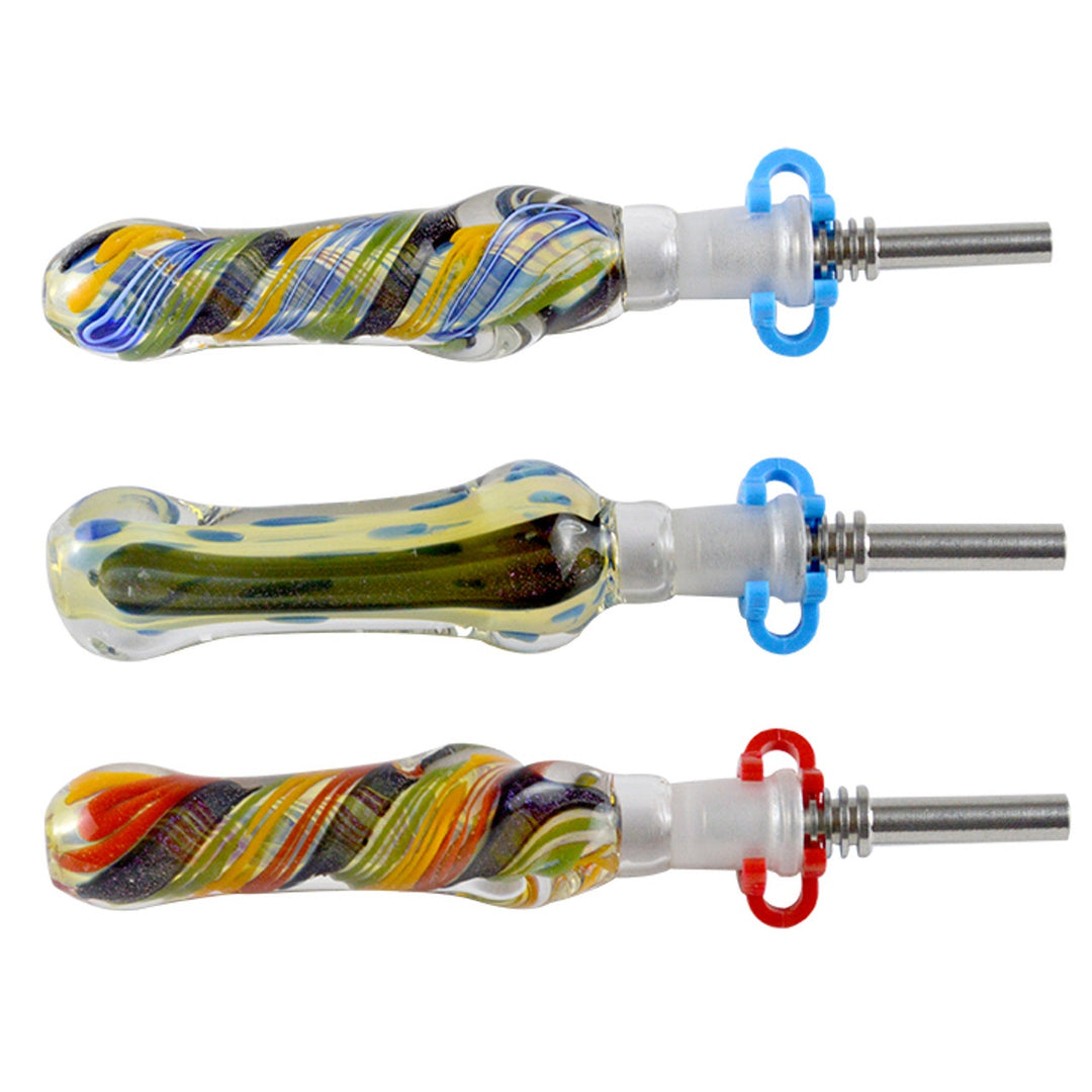 Glass Nectar Collector w/ Titanium Tip - 10mm