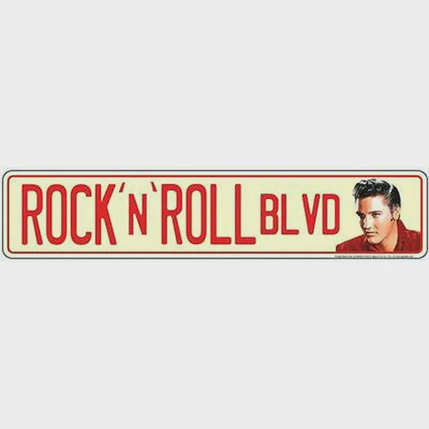 Elvis Rock n Roll Blvd Street Sign