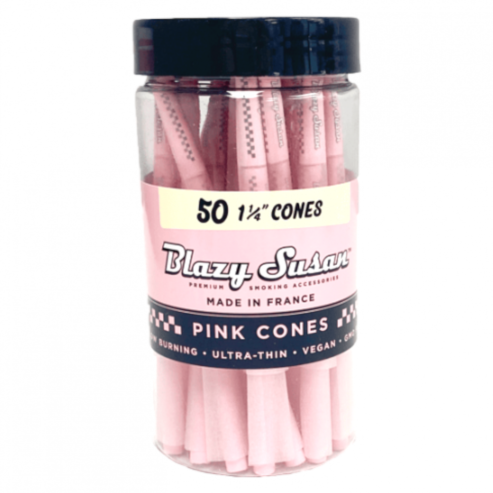Blazy Susan Pink 1 1/4 Cones - 50ct Jar