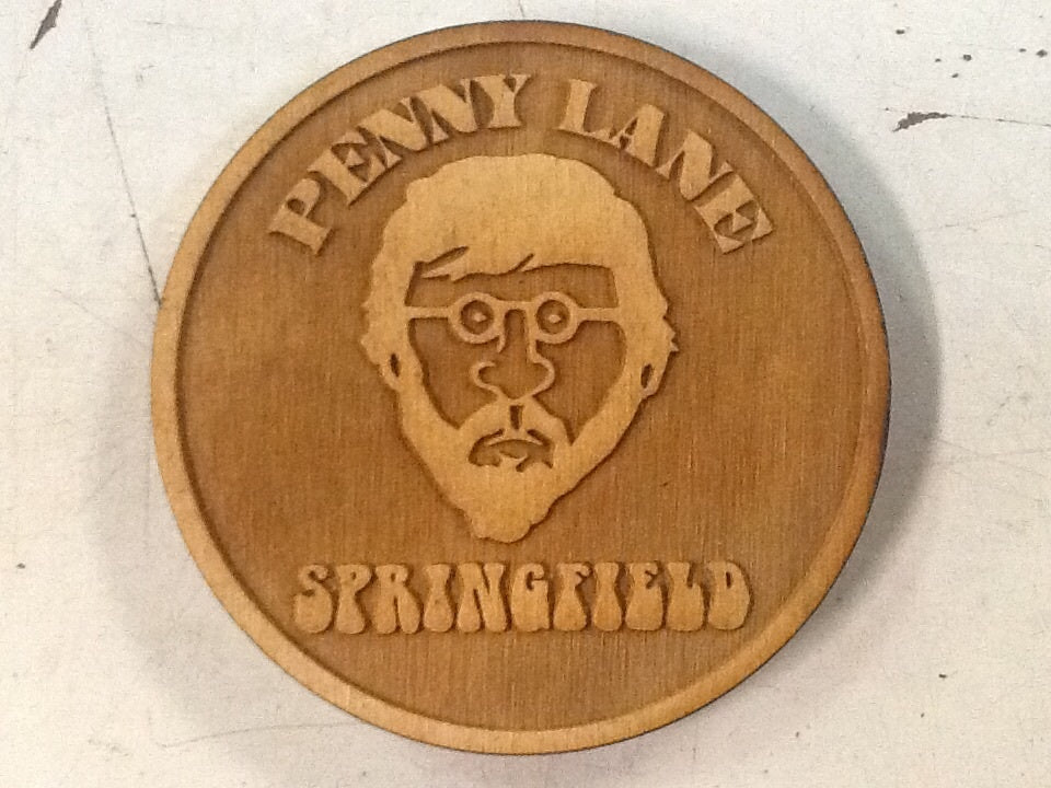 Penny Lane Wood Coaster