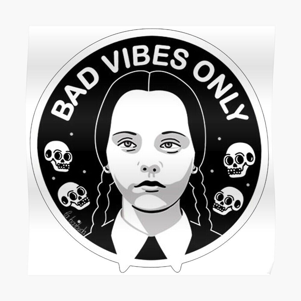 Wednesday Bad Vibes Sticker