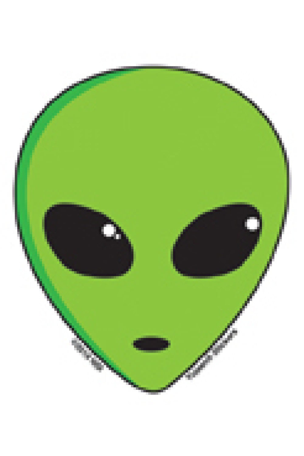 2" Alien Head Mini Sticker