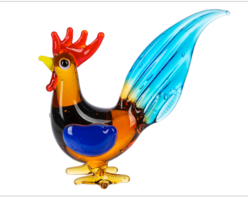 Ganz - Glass Rooster Figurine