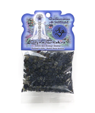 Prabhuji's Gifts - Third Eye Ajna Chakra Resin Incense 1.2oz bag