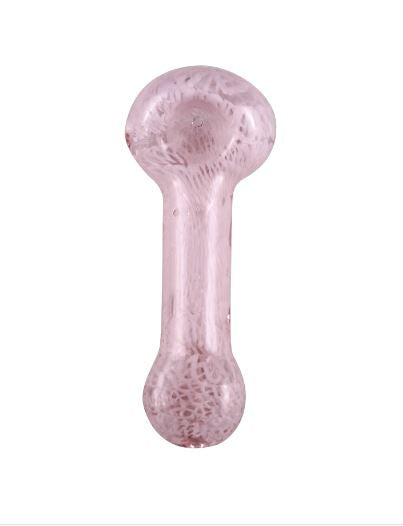 Skeye - 4" Pink w/Innerwork & Flat Mouthpiece Glass Spoon